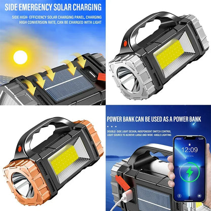 Solar-Powered LED Searchlight