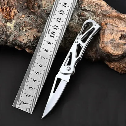 Folding Fruit Knife, Stainless Steel Outdoor Knife with Non-slip Handle for Kitchen Accessories Pocket Knife Cuchillo de pesca